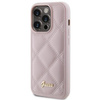 Etui Guess Quilted Metal Logo na iPhone 15 Pro - różowe