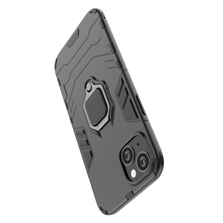 Ring Armor etui do iPhone 14 Plus pancerny pokrowiec uchwyt magnetyczny ring czarne
