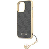 Etui Guess GUHCP14LGF4GGR na iPhone 14 Pro - szare hardcase 4G Charms Collection