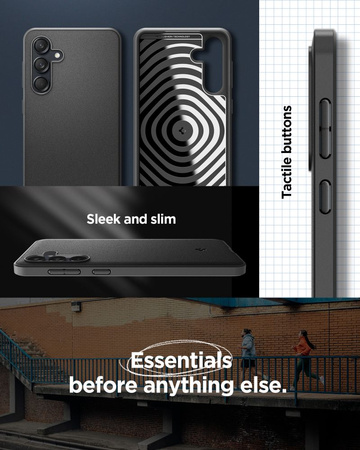 SPIGEN ESSENTIAL SANDBLAST ETUI DO GALAXY M55 5G ZABEZPIECZENIE MATTE BLACK