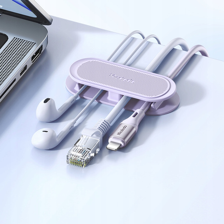 Organiser for cables, wires, for desk, holder, for glue, pink, McDodo