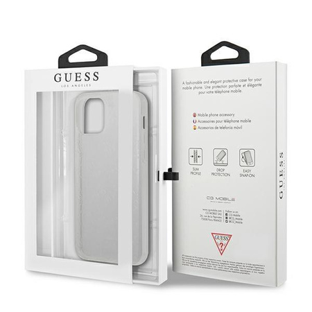 Guess GUHCP12M3D4GTR iPhone 12/12 Pro 6,1" transparent hardcase 4G 3D Pattern Collection