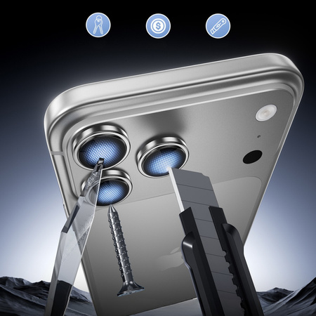 INNOSTYLE SZKŁO NA APARAT OCHRONA DO IPHONE 17 PRO / PRO MAX SREBNE