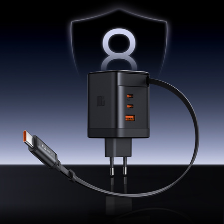MCDODO SZYBKA ŁADOWARKA SIECIOWA ZASILACZ 3X USB-C + USB-A 100W KABEL 1M