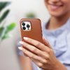 Dux Ducis Naples etui iPhone 14 Pro Max magnetyczny skórzany pokrowiec MagSafe brązowe