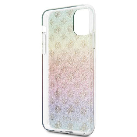 Guess GUHCN65PEOML iPhone 11 Pro Max multicolor hard case Iridescent 4G Peony