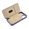 iCarer CE Premium Leather Folio Case skórzane etui iPhone 14 z klapką magnetyczne MagSafe jasnofioletowy (WMI14220713-LP)