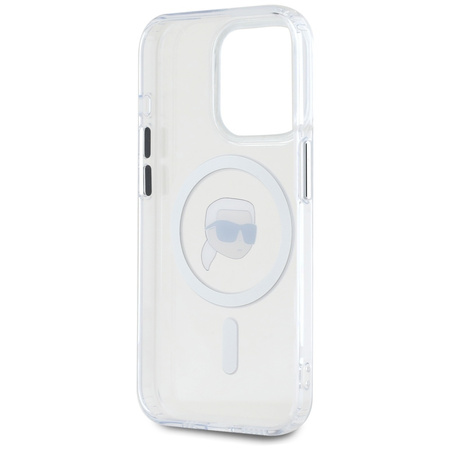 KARL LAGERFELD ETUI IML METAL KARL HEAD DO MAGSAFE DO IPHONE 15 PRO