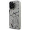 Etui Karl Lagerfeld Grained Pattern &    Logo MagSafe do iPhone 16 Pro szary
