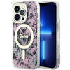 Etui Guess GUHMP14LHCFWSP na iPhone 14 Pro - różowe Flower MagSafe