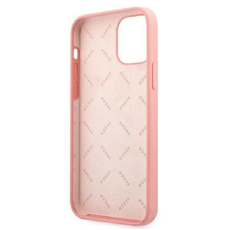 Guess GUHCP12LLSPEWPI iPhone 12 Pro Max 6,7" różowy/pink hard case Peony Collection