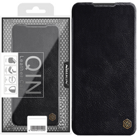 Nillkin Qin Case etui do Xiaomi Redmi Note 11 Pro+ (China) / Redmi Note 11 Pro (China) / Mi11i HyperCharge osłona na aparat kabura pokrowiec obudowa z klapką czarny