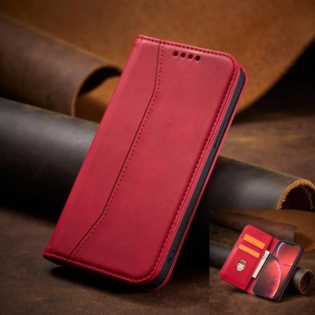 HURTEL ETUI MAGNETIC CASE DO IPHONE 14 PLUS Z PORTFELEM I FUNKCJĄ STANDEM