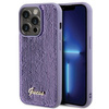 Etui Guess Sequin Script Metal na iPhone 15 Pro Max - fioletowe