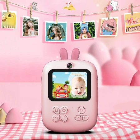 HURTEL MINI DRUKARKA DLA DZIECI Z FOTOKAMERĄ I KAMERĄ ZABAWKA FOTOGRAFICZNA