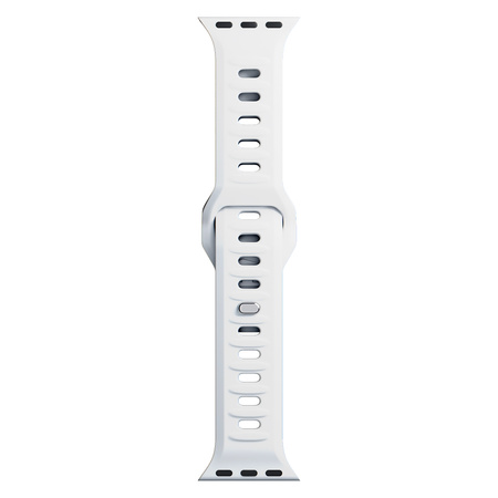 42/44/45/46/49 mm White (big) - 3mk Silicone Watch Strap for Apple
