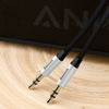Baseus Yiven M30 kabel audio stereo AUX 3,5 mm męski mini jack 1m srebrno-czarny (CAM30-BS1)