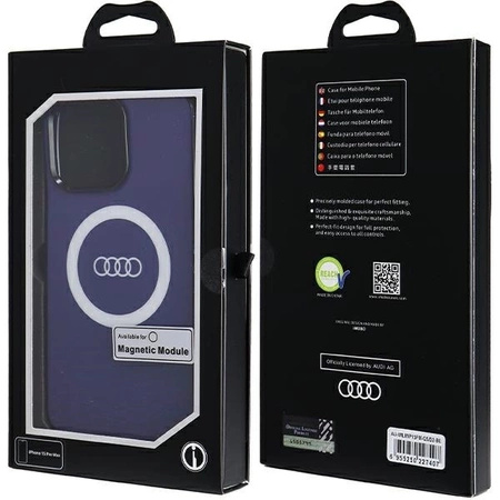 Etui Audi IML Big Logo MagSafe na iPhone 15 Pro Max - niebieskie