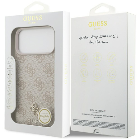 Etui Guess 4G Small 4G and Classic       MagSafe do iPhone 17 Pro Max różowy