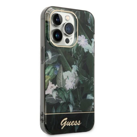 Guess GUHCP14XHGJGHA iPhone 14 Pro Max 6,7" zielony/green hardcase Jungle Collection