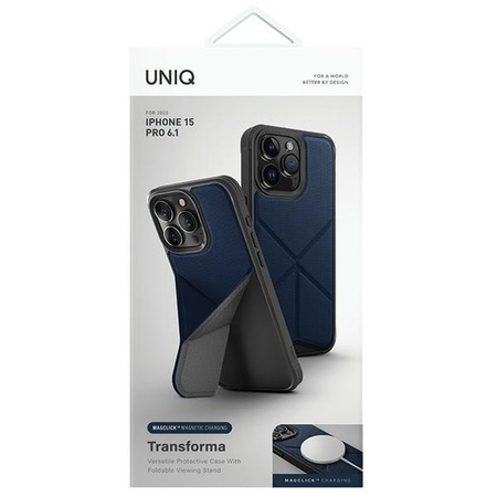 UNIQ etui Transforma iPhone 15 Pro 6.1" Magclick Charging niebieski/electric blue