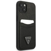 Guess GUHCP13SPSATPK iPhone 13 mini 5,4" czarny/black hardcase SaffianoTriangle Logo Cardslot