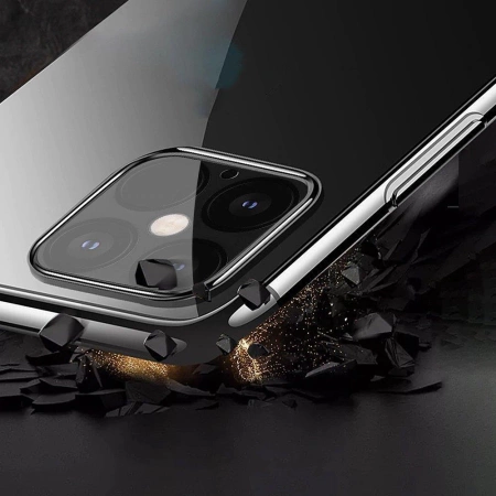 HURTEL POKROWIEC CLEAR COLOR DO XIAOMI REDMI NOTE 11 PRO Z RAMKĄ METALICZNĄ