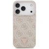 GUESS ETUI LEATHER 4G TRIANGLE STRASS MAGSAFE DO IPHONE 17 PRO Z PIĘKNY