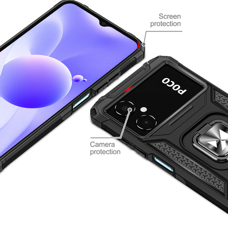 WOZINSKY RING ARMOR ETUI DO XIAOMI REDMI NOTE 11E REDMI 10 5G POCO M4 5G