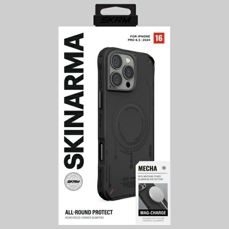 Skinarma etui Mecha iPhone 16 Pro 6.3   Magnetic Charging czarny/black