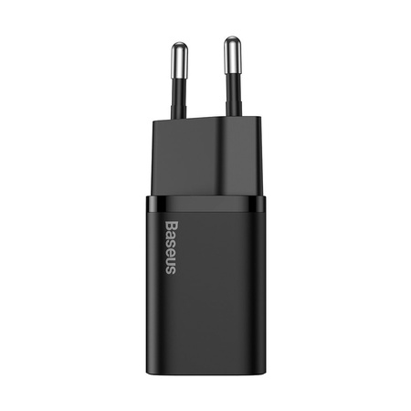 Baseus Super Si 1C szybka ładowarka USB Typ C 20W Power Delivery + kabel USB Typ C - Lightning 1m czarny (TZCCSUP-B01)