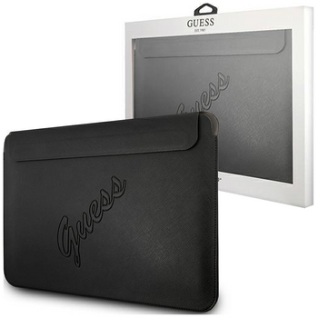 Guess Sleeve GUCS13PUSASBK 13" czarny /black Saffiano Script