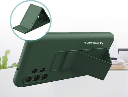 WOZINSKY ETUI KICKSTAND CASE SILIKONOWE DO SAMSUNG GALAXY A23 Z PODSTAWKĄ