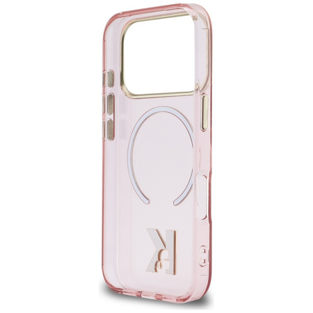 Etui Karl Lagerfeld IML K Head Logo      MagSafe do iPhone 17 Pro Max różowy