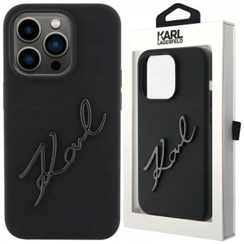 KARL LAGERFELD KLHCP15LSKSBMCK CASE DO IPHONE 15 PRO SILIKONOWE KARL SCRIPT