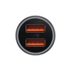 Ładowarka samochodowa Baseus Golden Contactor Max 2xUSB-A 60W - ciemnoszara