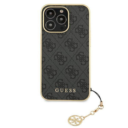 Etui Guess GUHCP13XGF4GGR na iPhone 13 Pro Max - szare hardcase 4G Charms Collection