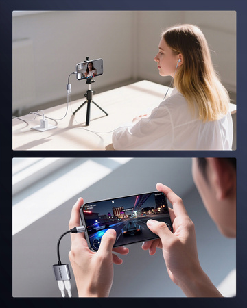 INNOSTYLE ADAPTER 2X USB-C PRZEJŚCIÓWKA KABEL TYP C DO SAMSUNG APPLE Z DAC