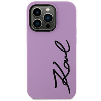 Etui Karl Lagerfeld KLHCN61SKSVGU na iPhone 11 / Xr purpurowy/purple hardcase Silicone Signature