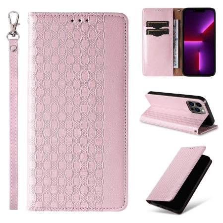 HURTEL ETUI MAGNET STRAP DO IPHONE 14 PRO MAX POKROWIEC Z KLAPKĄ I SMYCZĄ