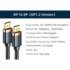 USAMS KABEL DISPLAYPORT 2M DO MONITORA 4K 60HZ Z WYSOKĄ ROZDZIELCZOŚCIĄ
