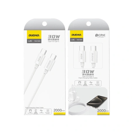 DUDAO KABEL USB-C DO USB-C 30W DO TELEFONÓW MOTOROLA 1.2M SZYBKIE ŁADOWANIE