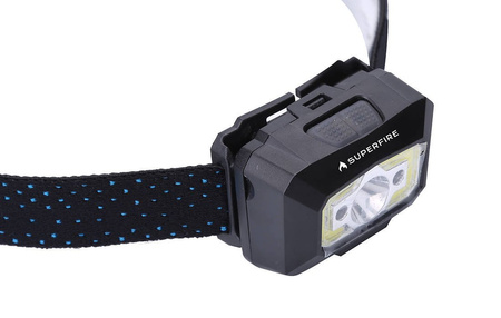 SUPERFIRE LATARKA CZOŁOWA X30 340LM DO WĘDROWANIA CAMPINGU TURYSTYKI USB