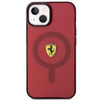 Etui Ferrari FEHMP14SURKR na iPhone 14 - czerwone Translucent Magsafe