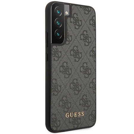 Etui Guess GUHCS23SG4GFGR S23 S911 - szare hardcase 4G Metal Gold Logo