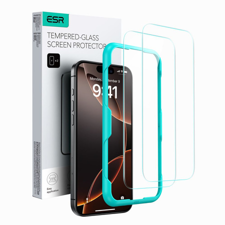 ESR SZKŁO HARTOWANE 2-PACK DO IPHONE 16 TEMPERED GLASS EKRAN PROTEKTOR