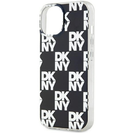 DKNY ETUI DO IPHONE 15 PLUS 14 PLUS 6.7 HARDCASE IML CHECKERED MONO WZÓR