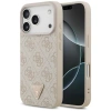 GUESS ETUI LEATHER 4G TRIANGLE STRASS MAGSAFE DO IPHONE 17 PRO Z PIĘKNY
