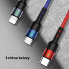 USAMS KABEL PLECIONY 3W1 DO LIGHTNING MICROUSB USB-C 0.35M SZYBKA ŁADOWARKA