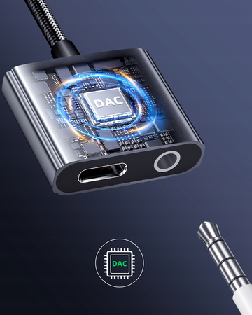 INNOSTYLE ADAPTER USB-C MINI JACK 3,5 PRZEJŚCIÓWKA KABEL AUX DO SAMSUNG DAC